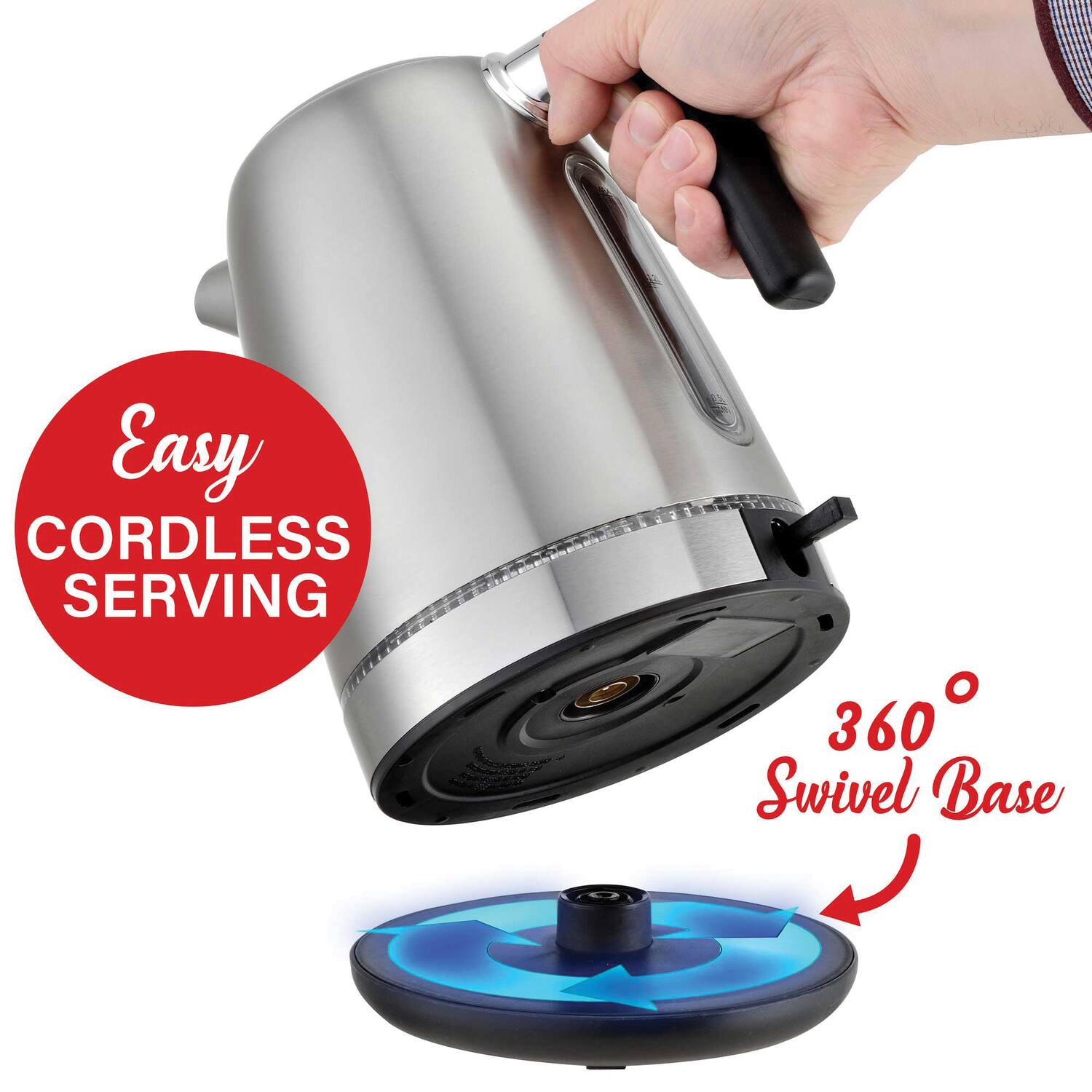 7-Cup Stainless Steel Cordless Electric Kettle - Thumbnail 4