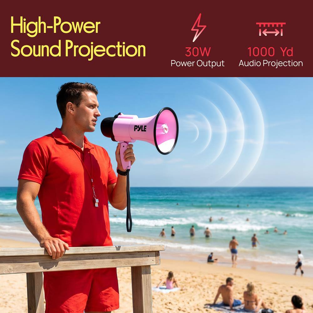High-Power Sound Projection  
30W Power Output  
1000 Yd Audio Projection