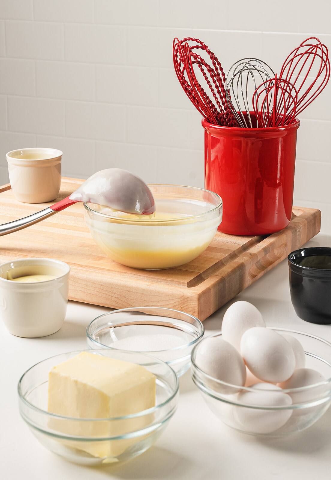 Alt View 3. Cuisipro - 10-Inch Silicone Egg Whisk, Red - Red.
