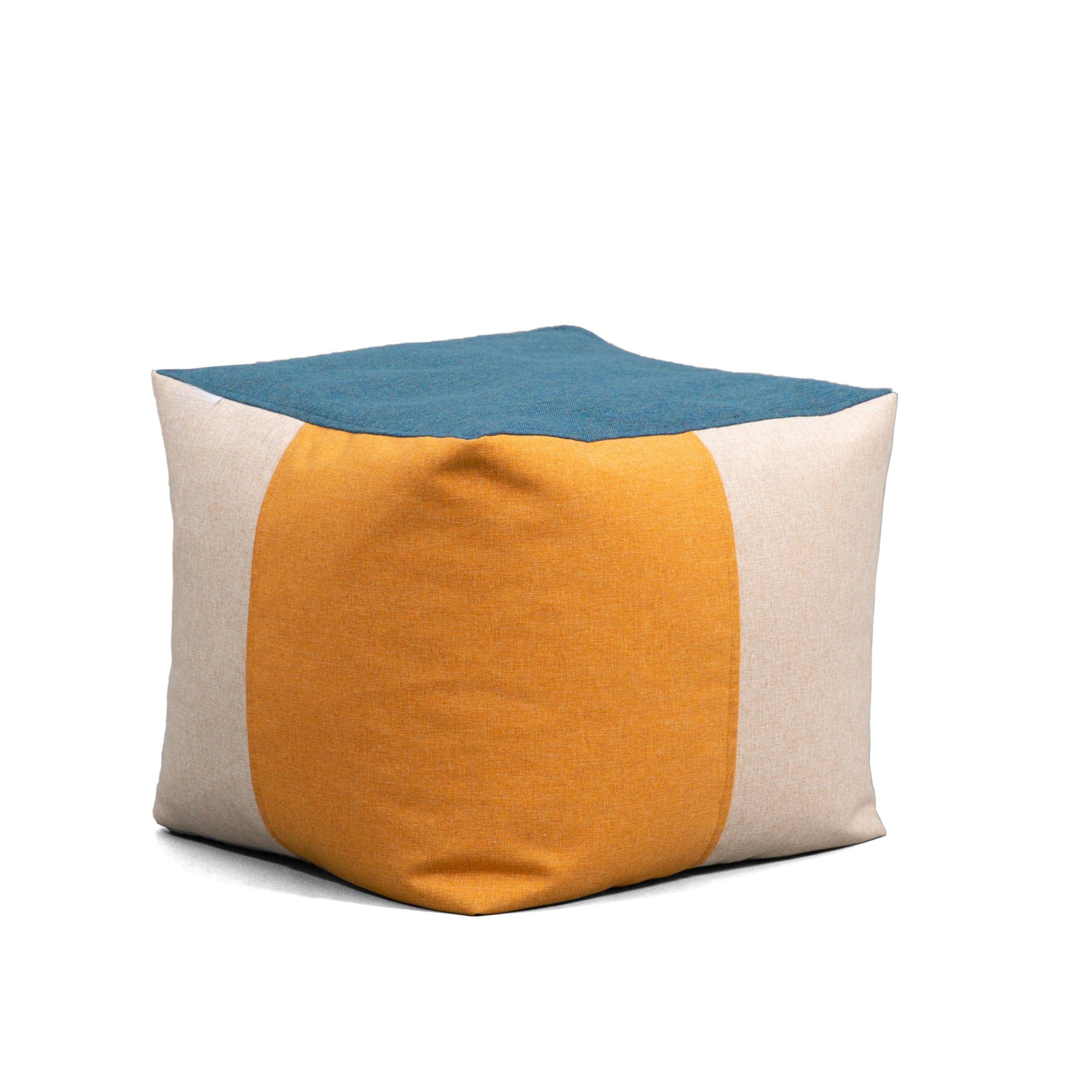 Sunset Block Square Outdoor Ottoman