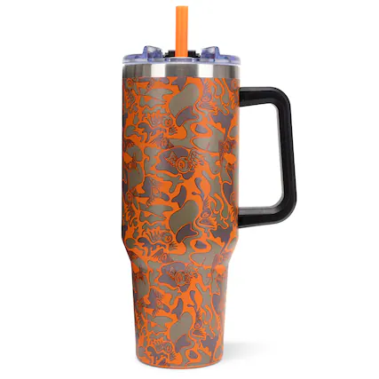 Front. Von Dutch - 40oz Double Walled Insulated Stainless Steel Tumbler - Camoscope.
