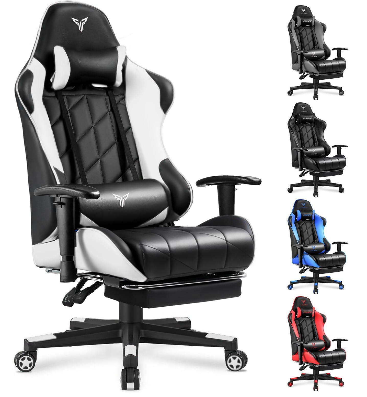 Front. Hirose Alice - EXRACING Gaming Chair with 3D Adjustable Armrests, Cow Print Design, Ergonomic Office Chair with High Back,... - Pandawhite.