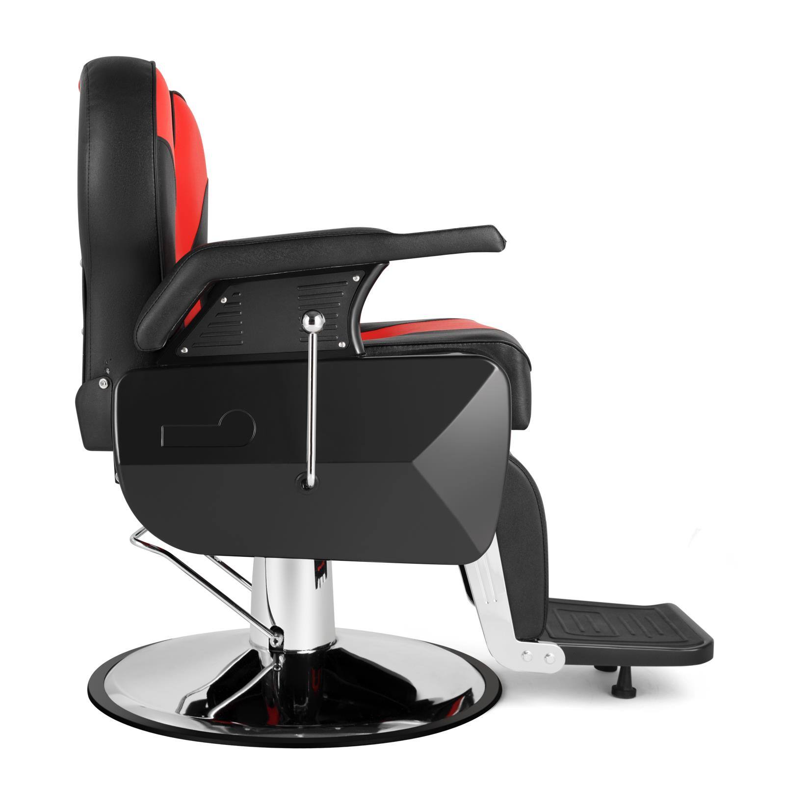 Alt View 4. Winado - Heavy Duty Hydraulic Reclining Salon Chair with Adjustable Headrest & Footrest, Ergonomic Beauty Chair for Barbershop - Black & Red.