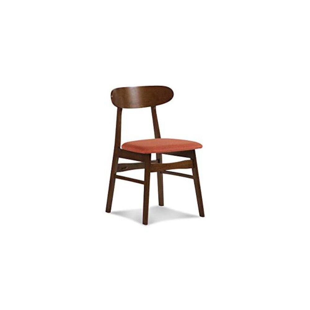 Angle. New Classic Furniture - Morocco Orange Solid Wood Dining Chair (Set of 4) - Orange.
