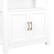 Alt View 23. Martha Stewart - Hutton White 4 Tier Shaker Style Bookcase with Cabinet - White Frame/Polished Brass Hardware.