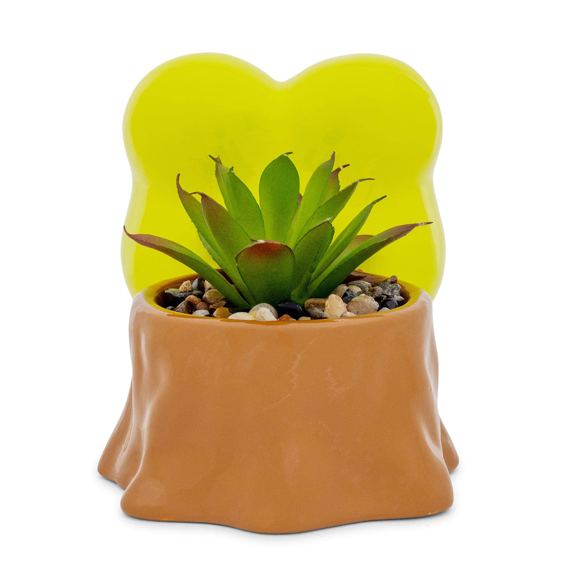 Silver Buffalo Sanrio Keroppi Stump 4 Inch Ceramic Mini Planter