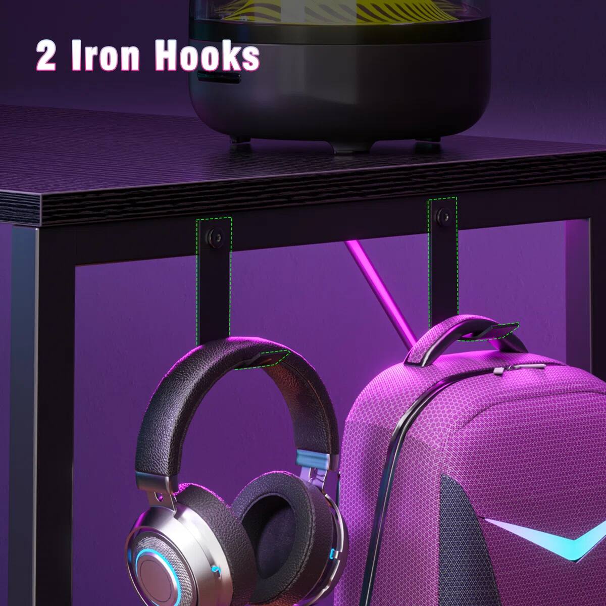 2 Iron Hooks
