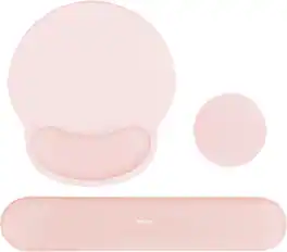 mosiso - Mouse Pad with Wrist Rest Support, 3-in-1 Gel Memory Foam Ergonomic Mouse Pad Set Non-Slip Base for Home/Office/Game - Chalk Pink