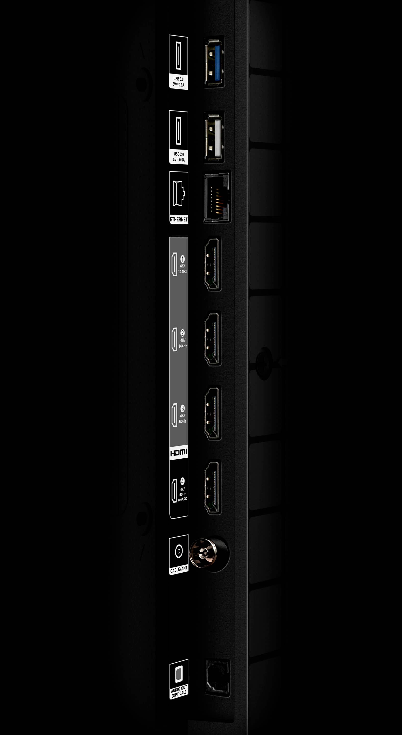 The text on the image reads:
810 4 1a SV-4.3A U5820 11 S5A ETHERNET 4 2 140 4K SOHE HOMI 3 a AORT SC 0 CABLE/ANT I AUDIO DOT (OPTICAL)
Corrected text:
810 4 1a SV-4.3A U5820 11 S5A ETHERNET 4 2 140 4K SOHE HOMI 3 a AORT SC 0 CABLE/ANT I AUDIO DOT (OPTICAL)