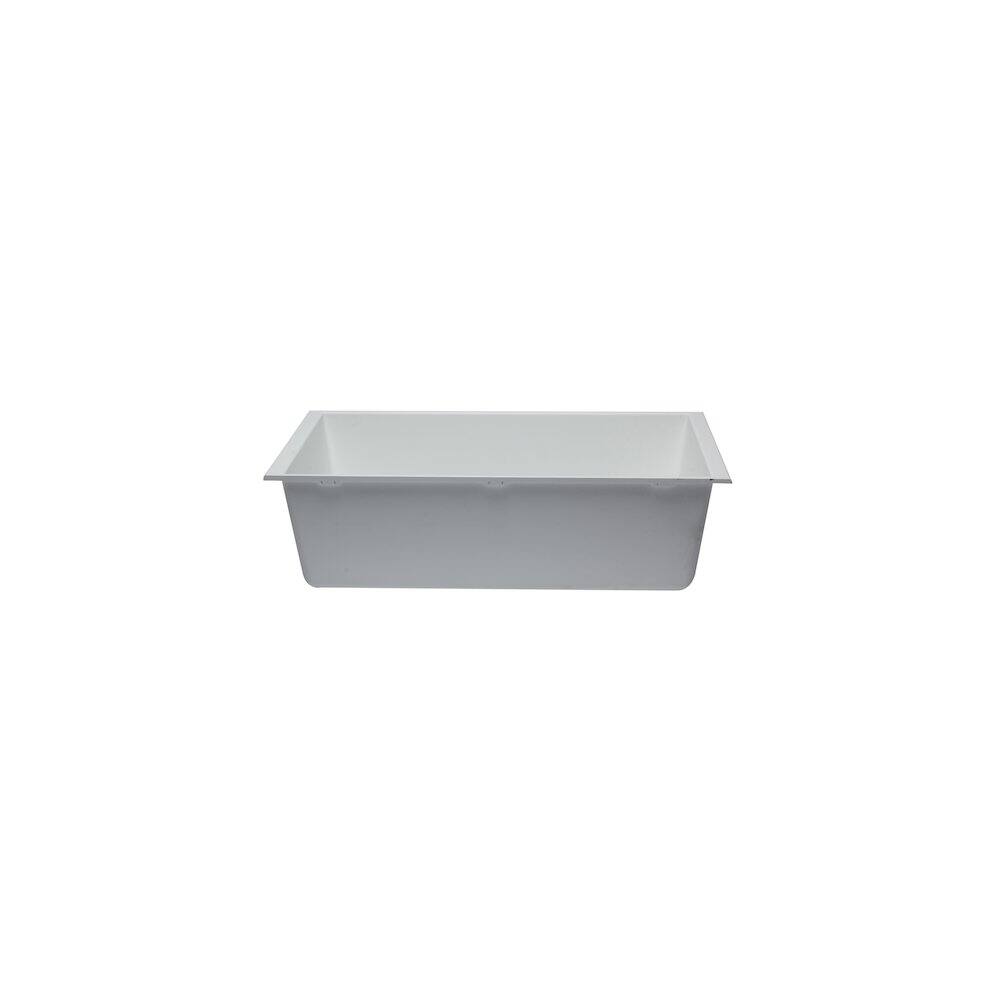 Alt View 2. Alfi - ALFI brand White 33 Single Bowl Undermount Granite Composite Kitchen Sink - White.