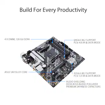 ASUS PRIME B550M A WIFI II (Socket AM4) AMD B550 Micro ATX DDR4 Wi ASUS PRIME B550M A WIFI II (Socket AM4) AMD B550 Micro ATX DDR4 Wi