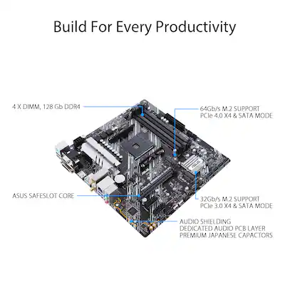 ASUS PRIME B550M A WIFI II (Socket AM4) AMD B550 Micro ATX DDR4 Wi ASUS PRIME B550M A WIFI II (Socket AM4) AMD B550 Micro ATX DDR4 Wi