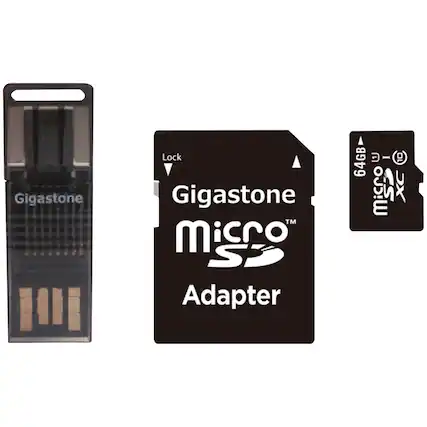 Gigastone Lock Gigastone™ Micro SD Adapter E - 10 64GB J! CS XC