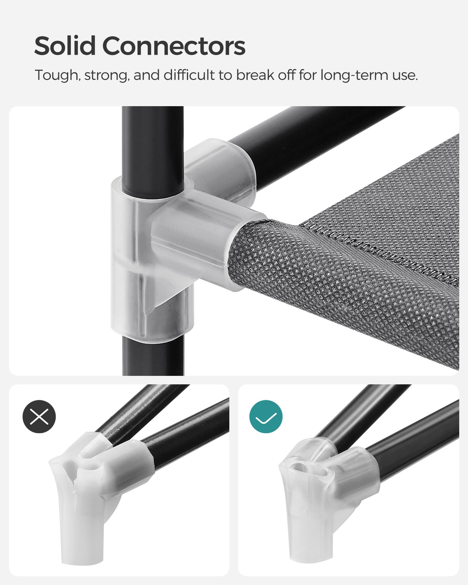 Solid Connectors

Tough, strong, and difficult to break off for long-term use.