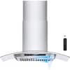 Front. Brano - 30 inch Wall Mount Range Hood in Stainless Steel 900 CFM Ducted/Ductless Convertible, with Remote - sliver.