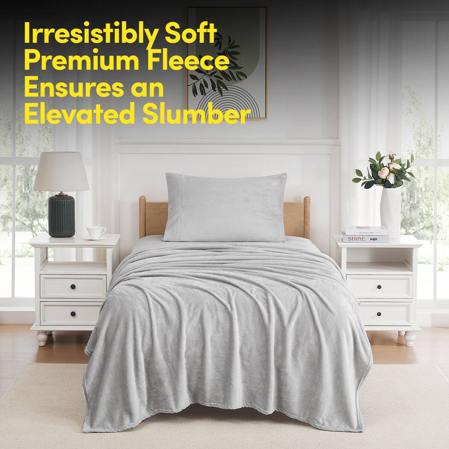 Irresistibly Soft Premium Fleece Ensures an Elevated Slumber