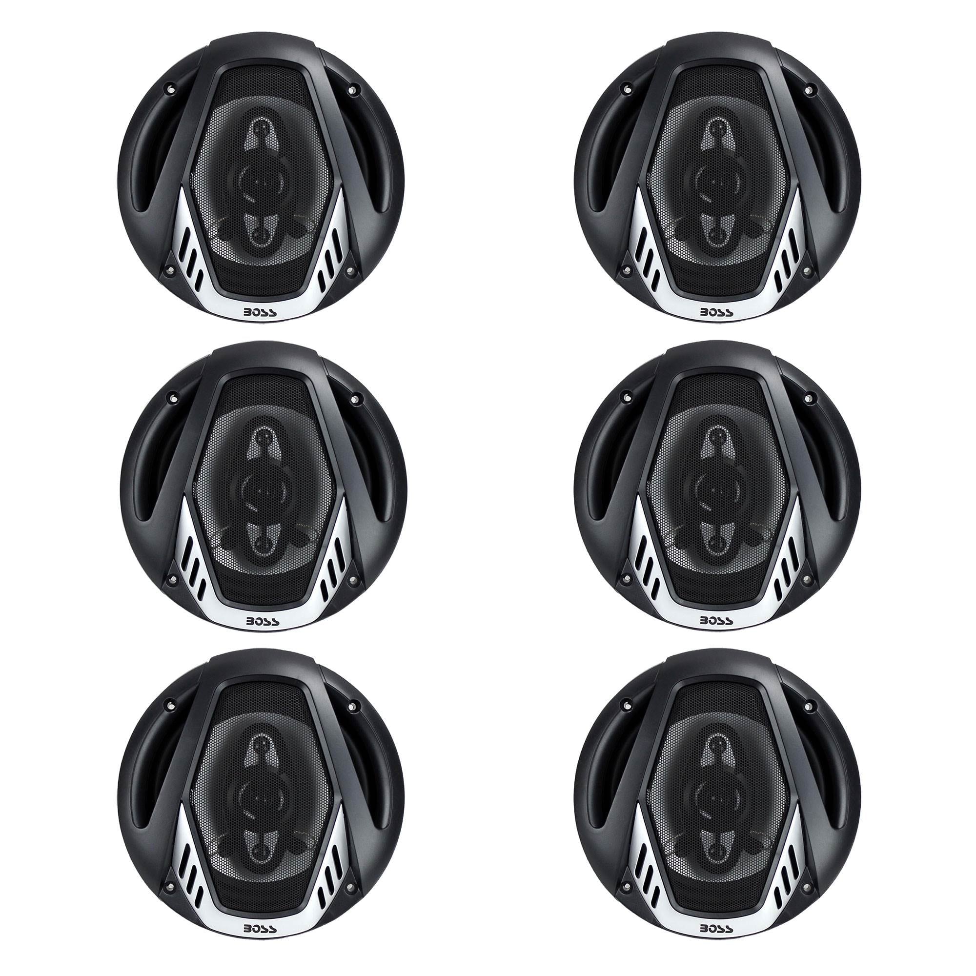BOSS Audio - BOSS NX654 6.5" 400W 4-Way Car Audio Coaxial Speakers Stereo, (6 Speakers) - Black