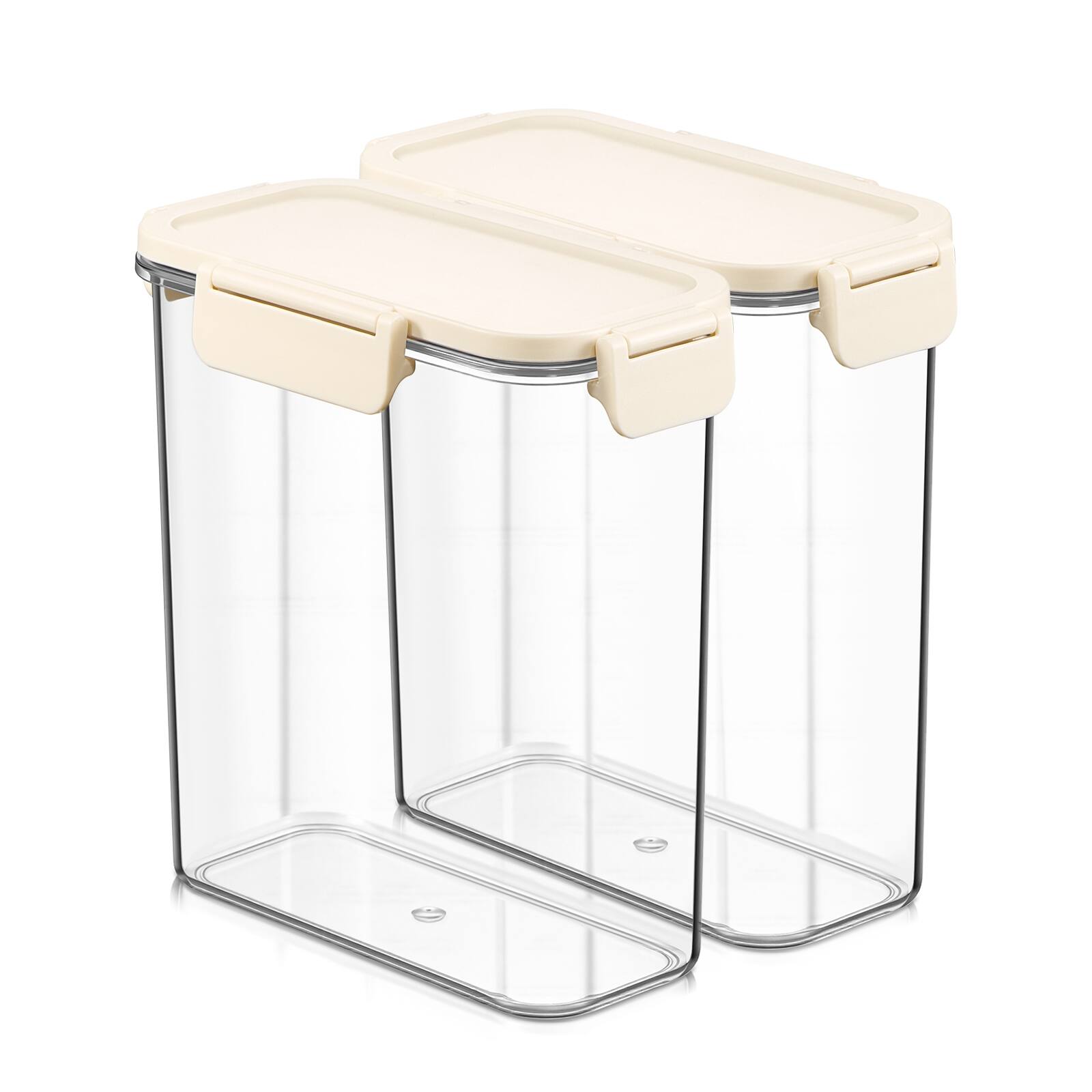 Angle. Sorbus - Sorbus 2 Pack Airtight Food Storage Container- Clear Stackable Pantry Canister with Secure Lid for Rice, Cereal, Flour - Clear.