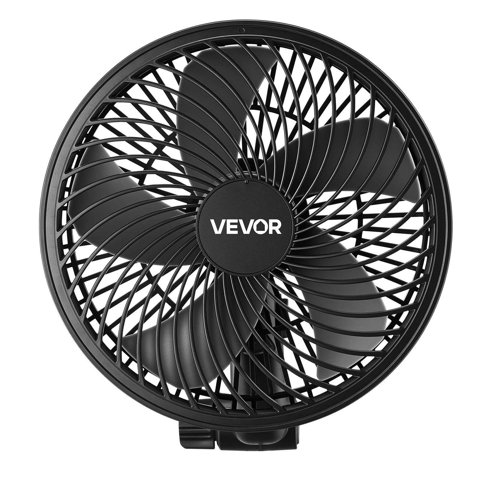 Alt View 5. VEVOR - Plant Fan, Grow Tent Clip On Fan Rechargeable, USB Port with 9 Speeds & Circulation Mode, Smart Control - Black.