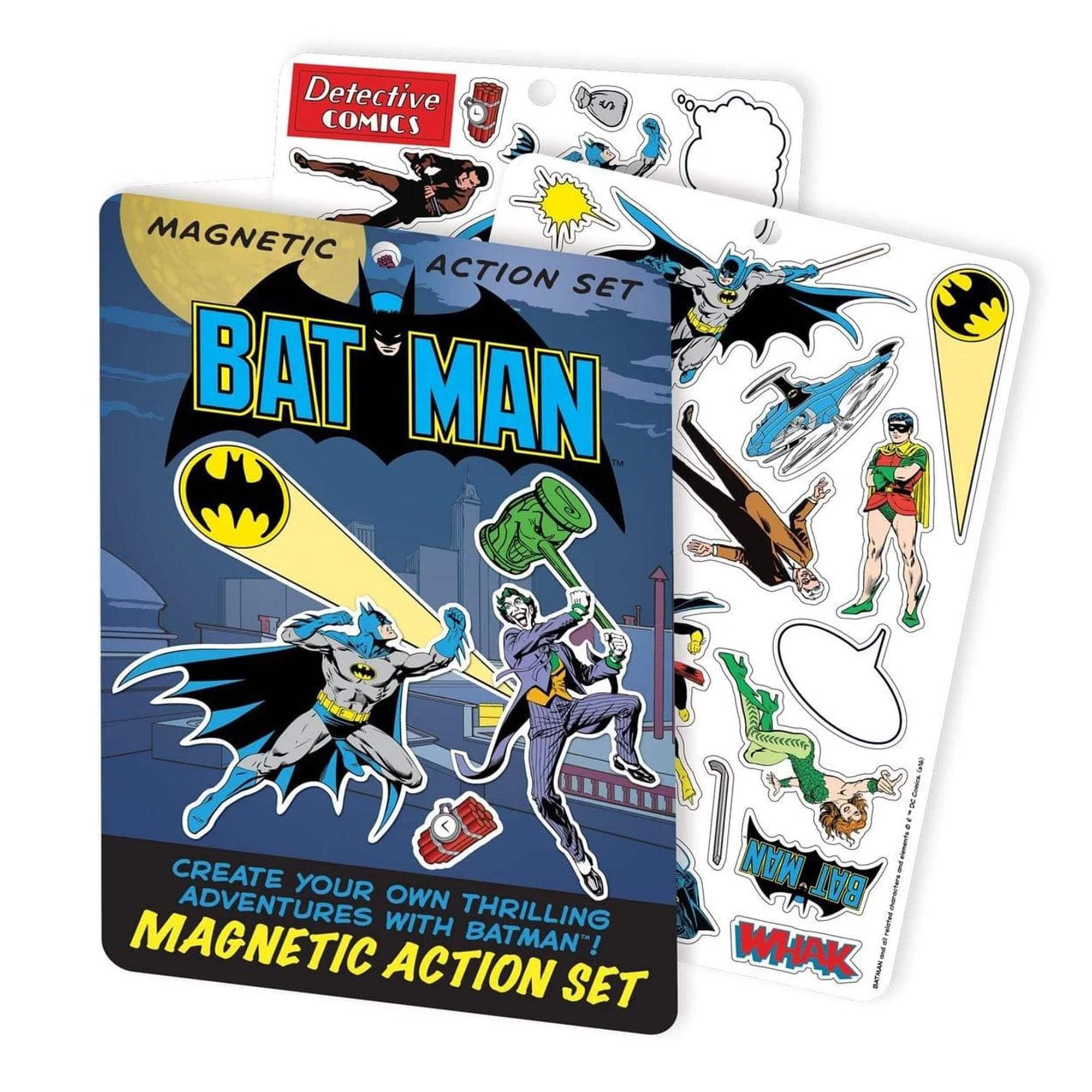 Detective Comics  
Magnetic Action Set  

BAT MAN  
Create Your Own Thrilling Adventures with Batman!  
Magnetic Action Set  

Batman Whack