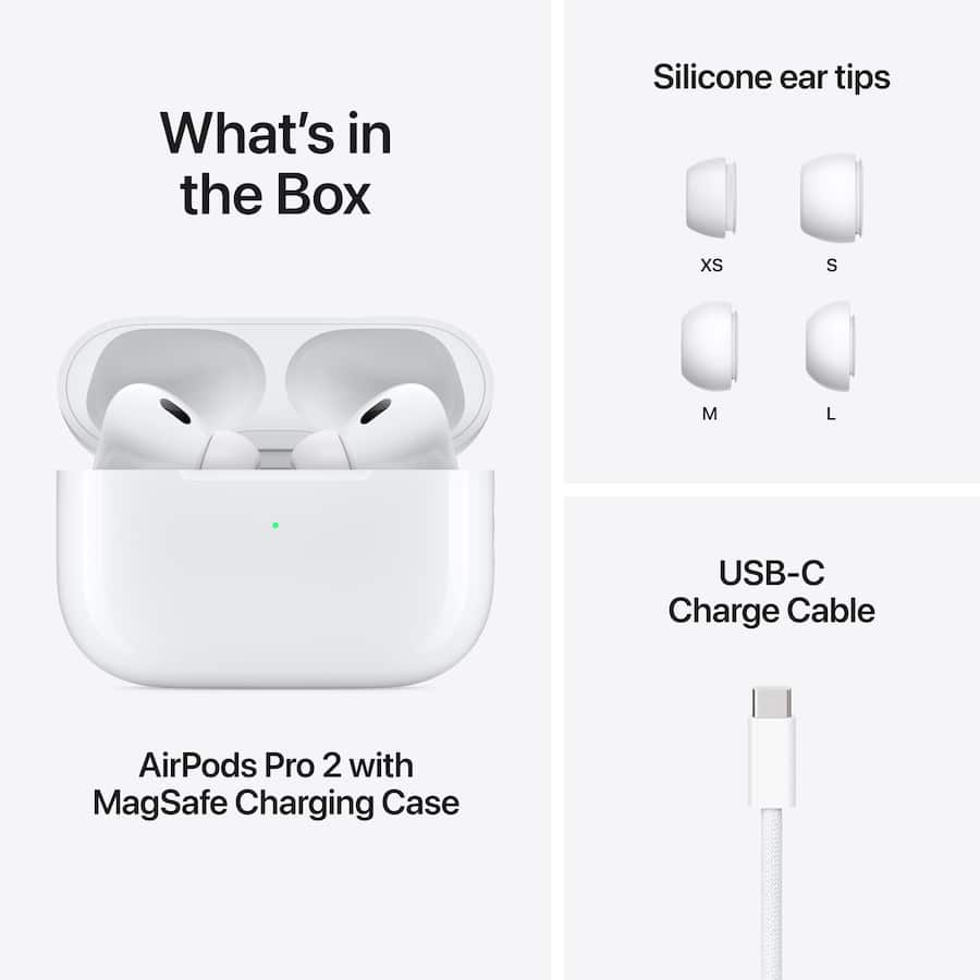 Apple AirPods Pro 2, Wireless Active Noise Cancelling Earbuds with Apple AirPods Pro 2, Wireless Active Noise Cancelling Earbuds with
