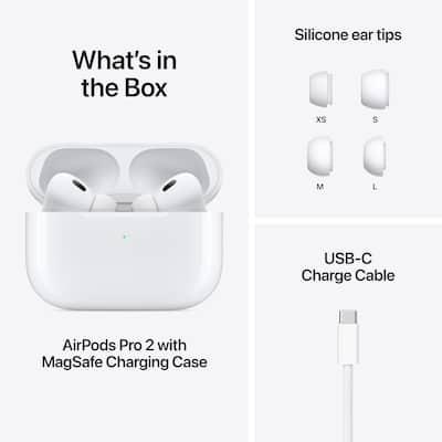 Apple AirPods Pro 2, Wireless Active Noise Cancelling Earbuds with Apple AirPods Pro 2, Wireless Active Noise Cancelling Earbuds with
