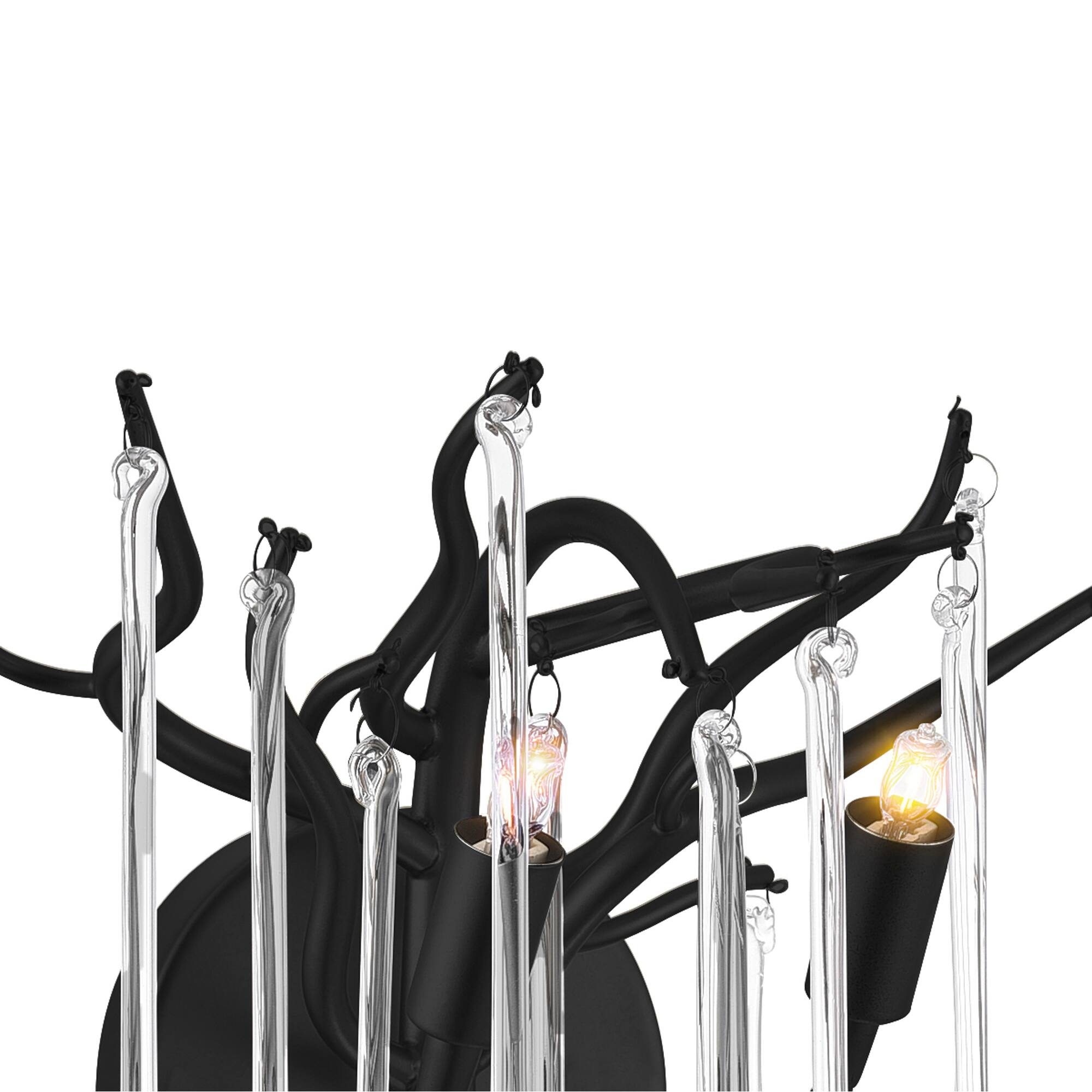 Back. CWI Lighting - Anita 2 Light Wall Sconce With Black Finish - Black.