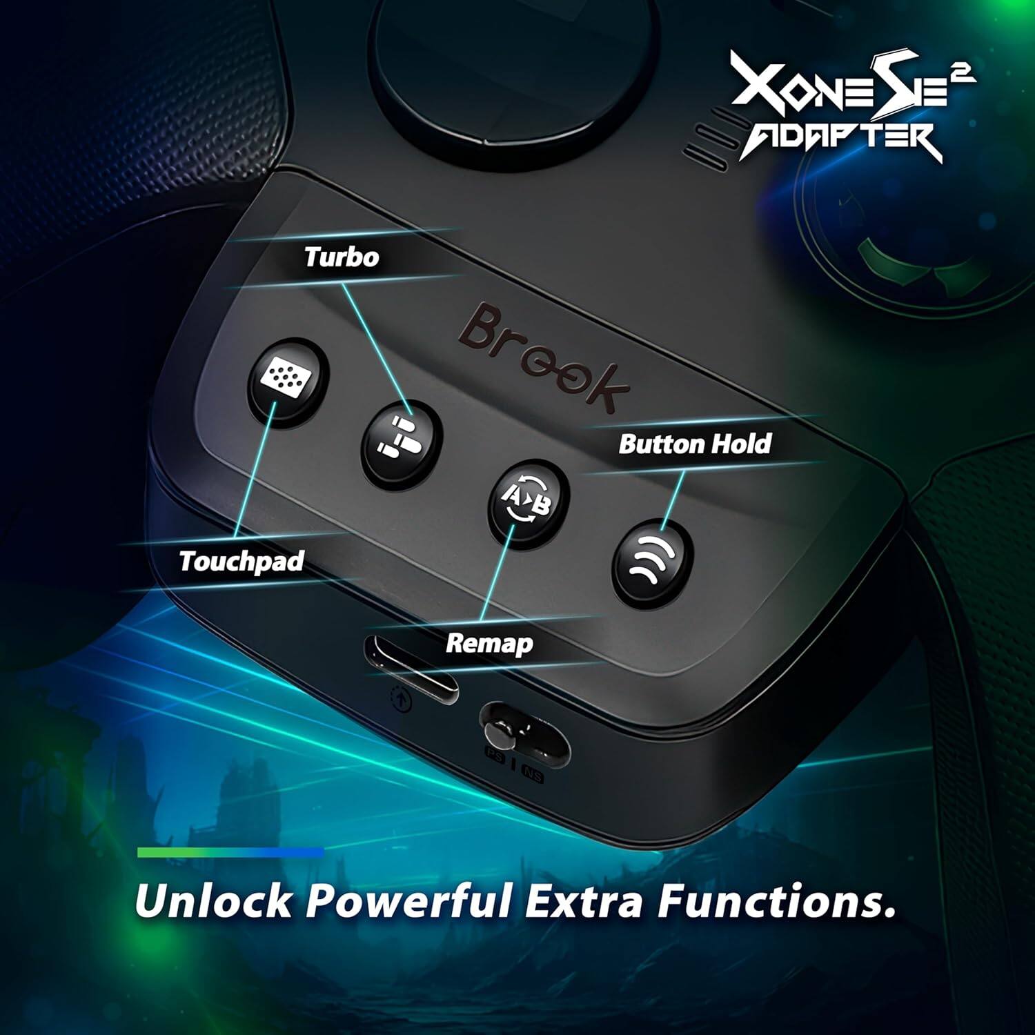 2 XONE SE 2 ADAPTER Turbo Brook Button Hold AB Touchpad Remap 5 NS Unlock Powerful Extra Functions.