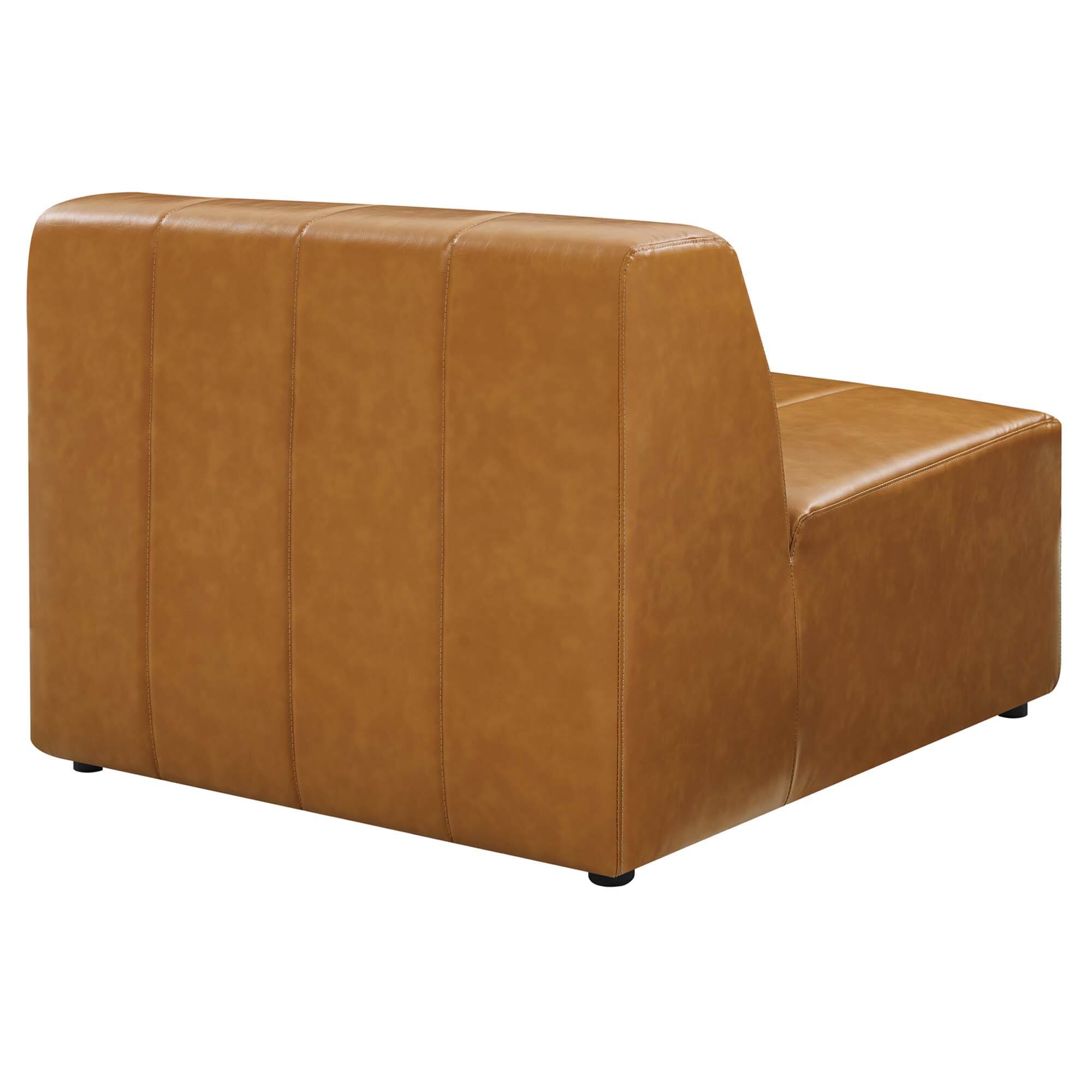 Back. Modway - Bartlett Vegan Leather Armless Chair by Modway - Tan.