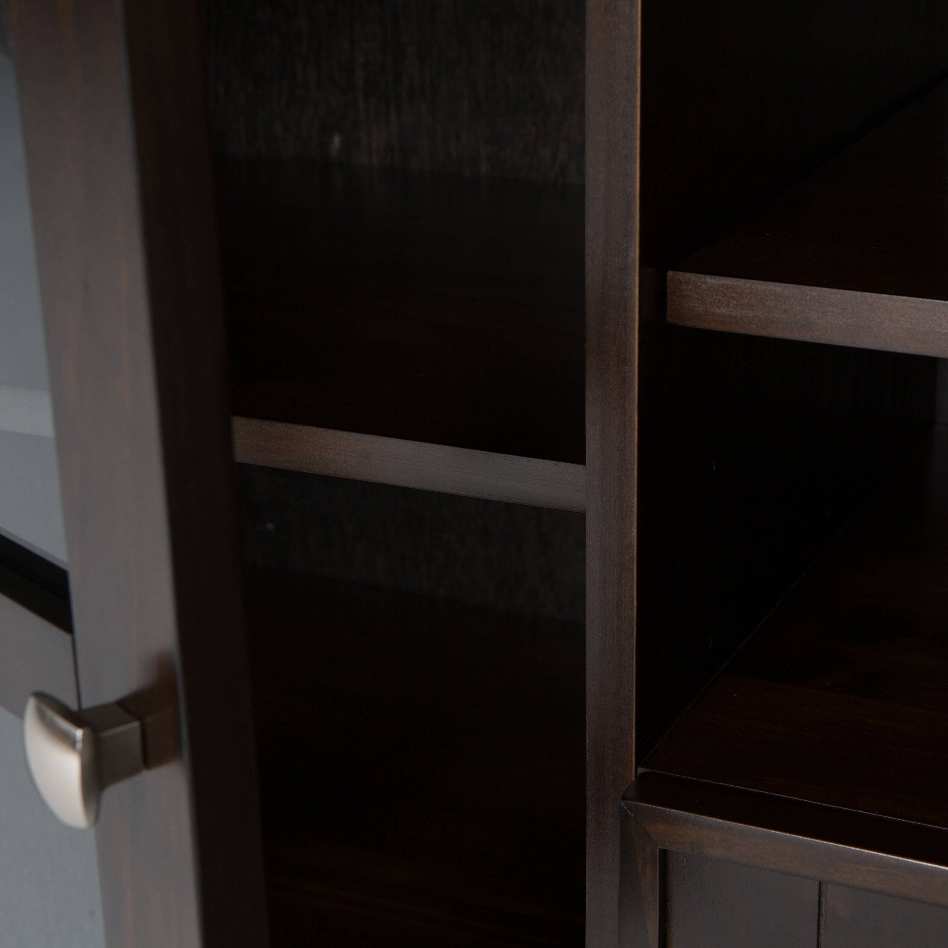 Alt View 8. Simpli Home - Acadian SOLID WOOD 60 inch Wide Transitional TV Media Stand in Brunette Brown For TVs up to 65 inches - Brunette Brown.