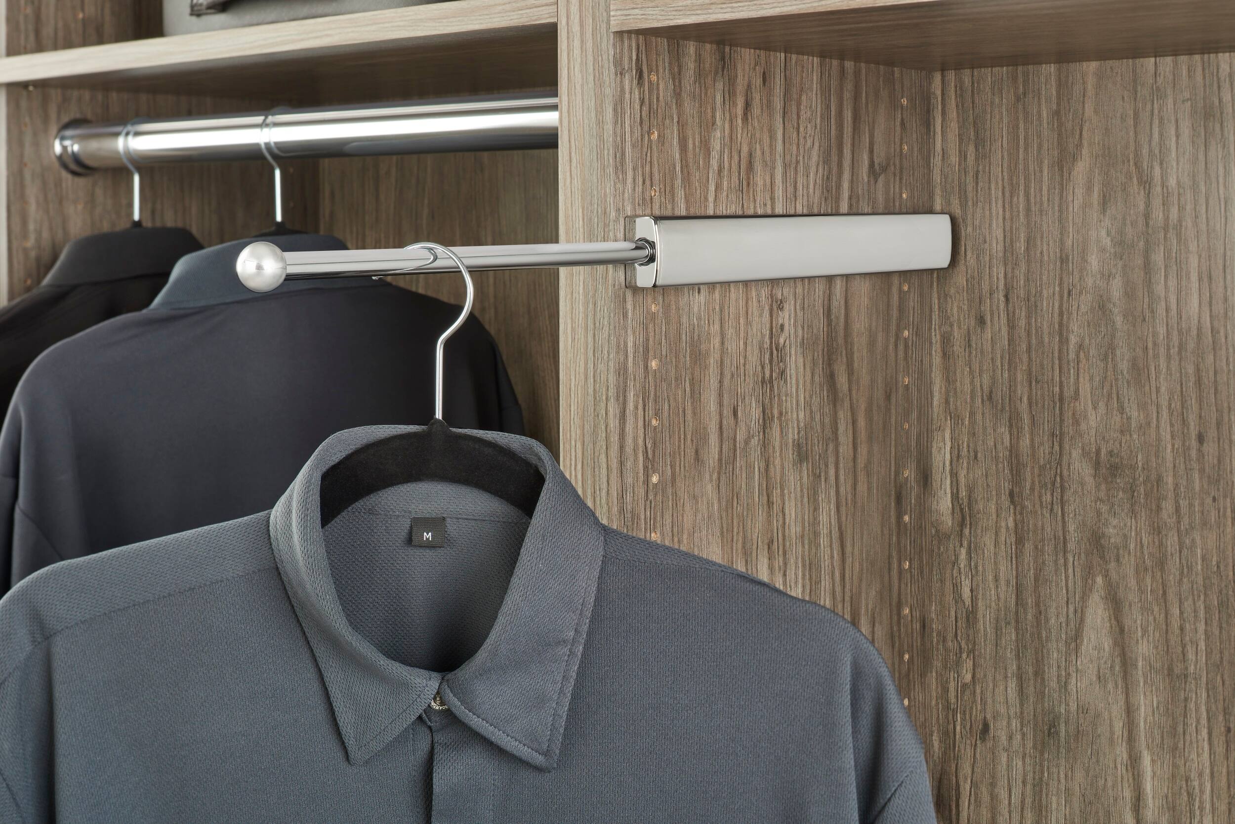 Alt View 10. Rev-A-Shelf - Rev-A-Shelf 14" Telescoping Closet Hanging Valet Rod, Chrome, CVLSL-14-CR-1 - Silver.