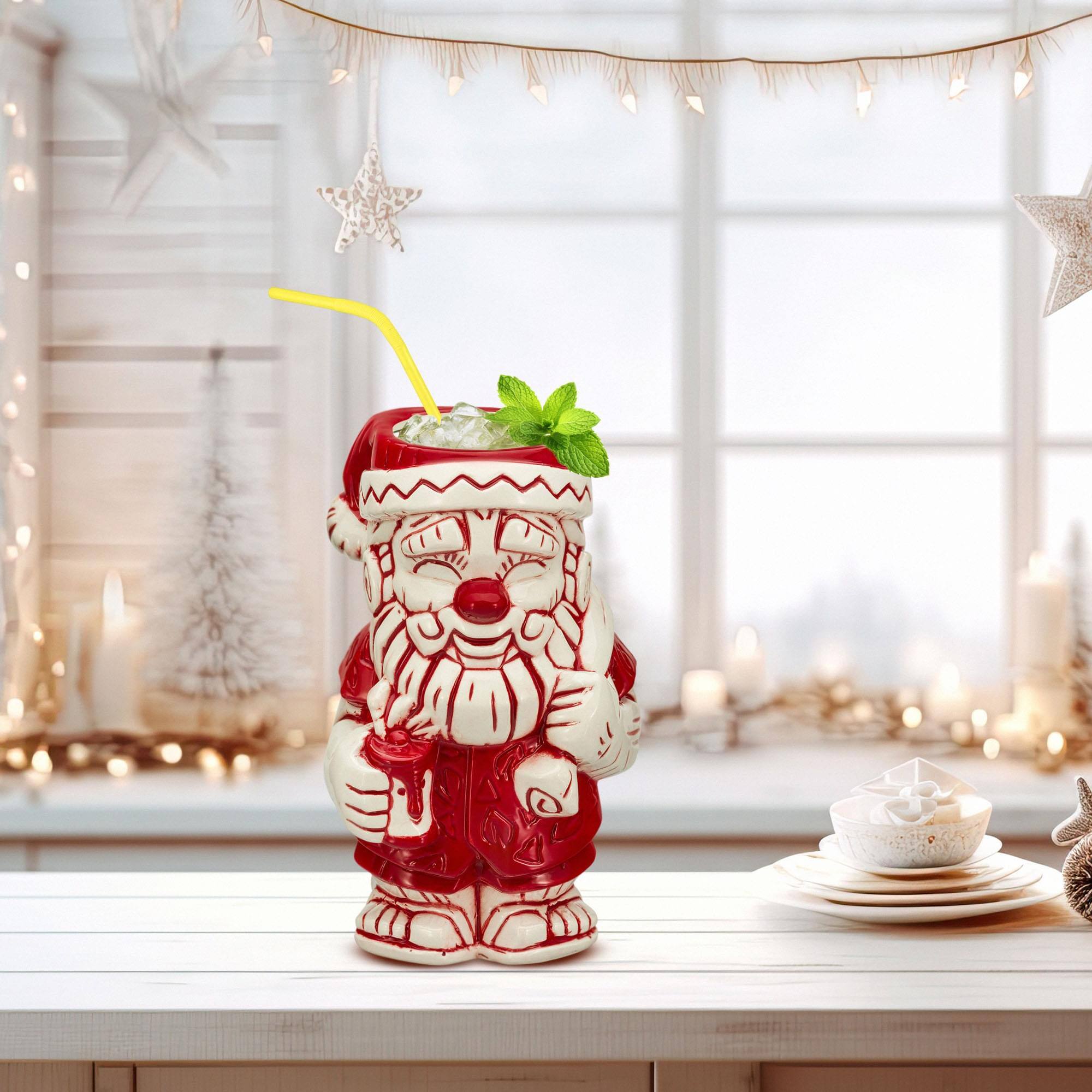 Alt View 3. Beeline Creative - Geeki Tikis Santa Clause 30 Ounce Ceramic Mug - Multi-Colored.