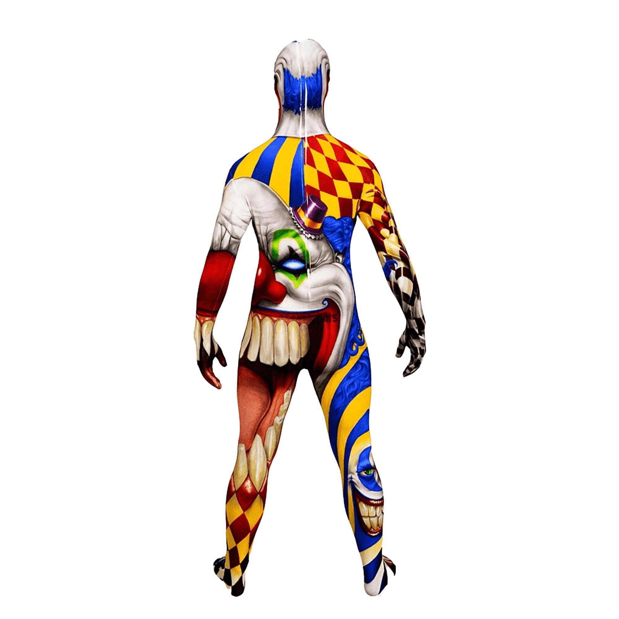Alt View 2. Loftus International - Monster Clown Adult Costume Morphsuit | Medium - Multi-Colored.