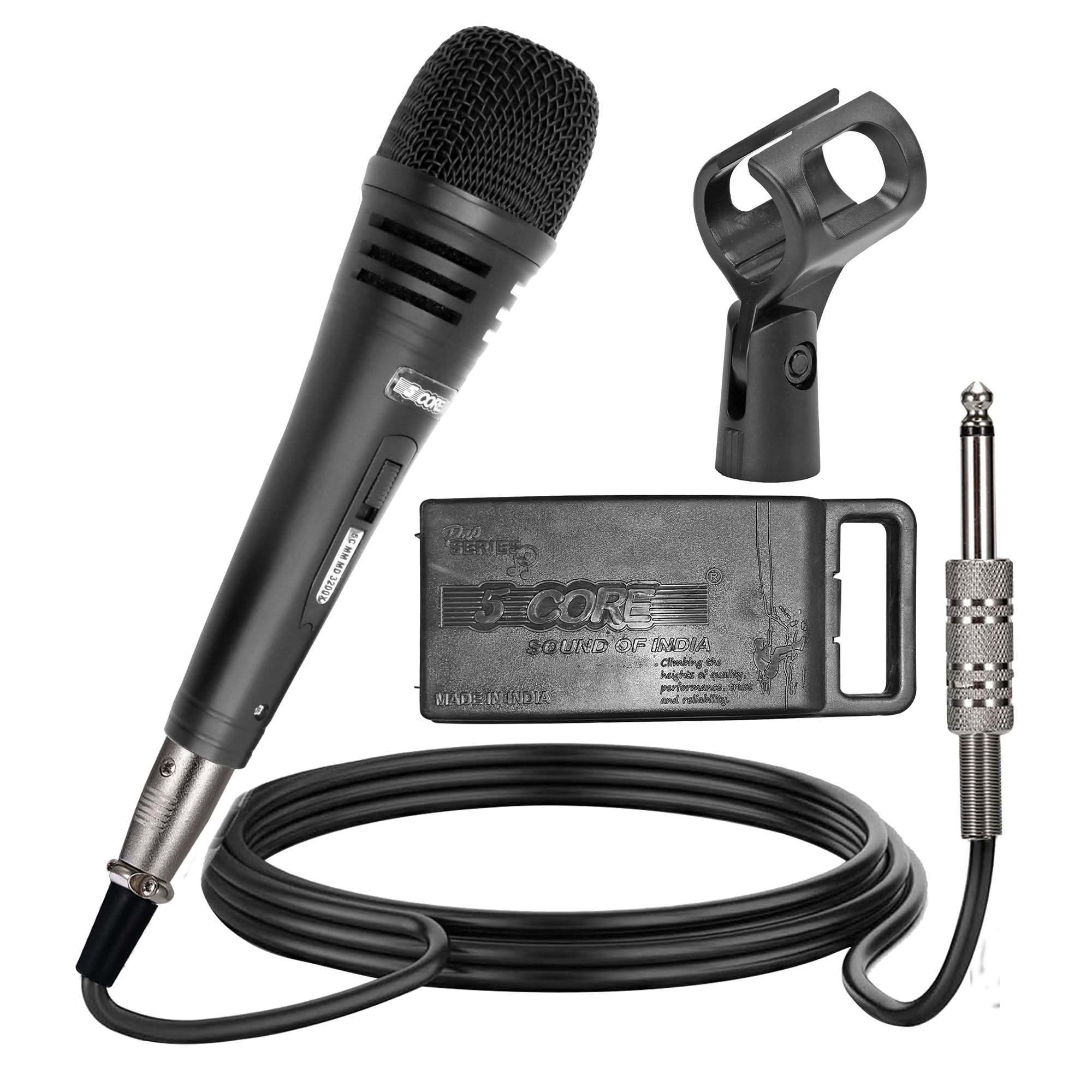 5 CORE - XLR Microphone Dynamic Mic Karaoke Singing Studio  Handheld Mics -ND 3200X