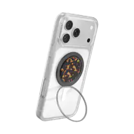 PopSockets - Low-Pro Grip for MagSafe, Ultra-Thin Magnetic Phone Grip with Kick-Out Stand - Tortoise