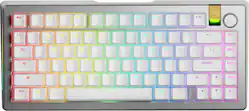 Glorious - GMMK 3 PRO HE 75% Wireless Hall-Effect Linear Switch Gaming Keyboard with Rapid Trigger and Adjustable Actuation - Silver - Front_Zoom
