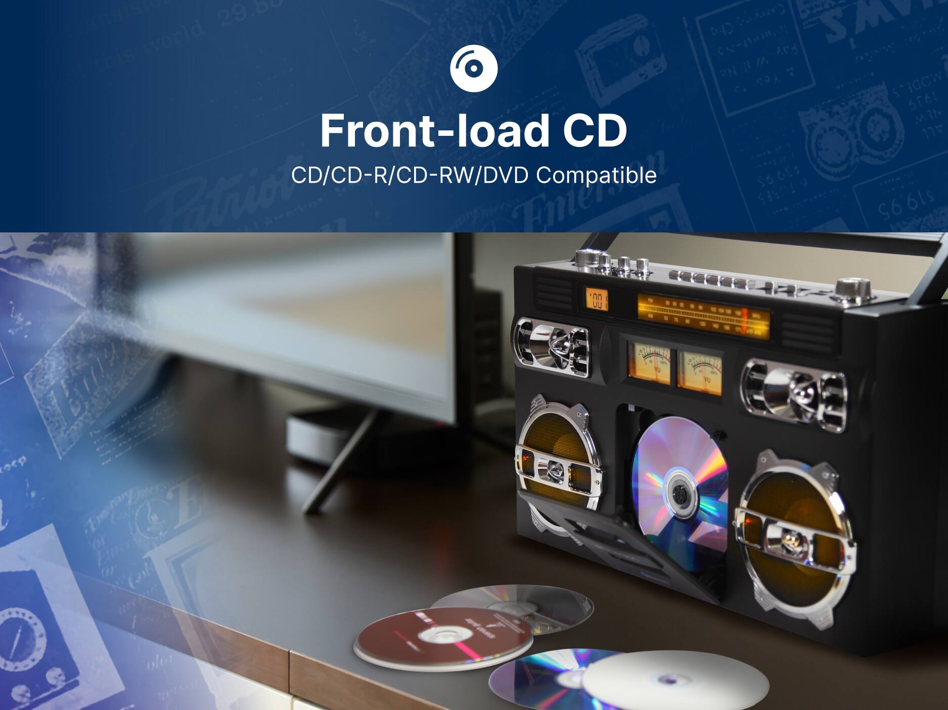 Front-load CD CD/CD-R/CD-RW/DVD Compatible