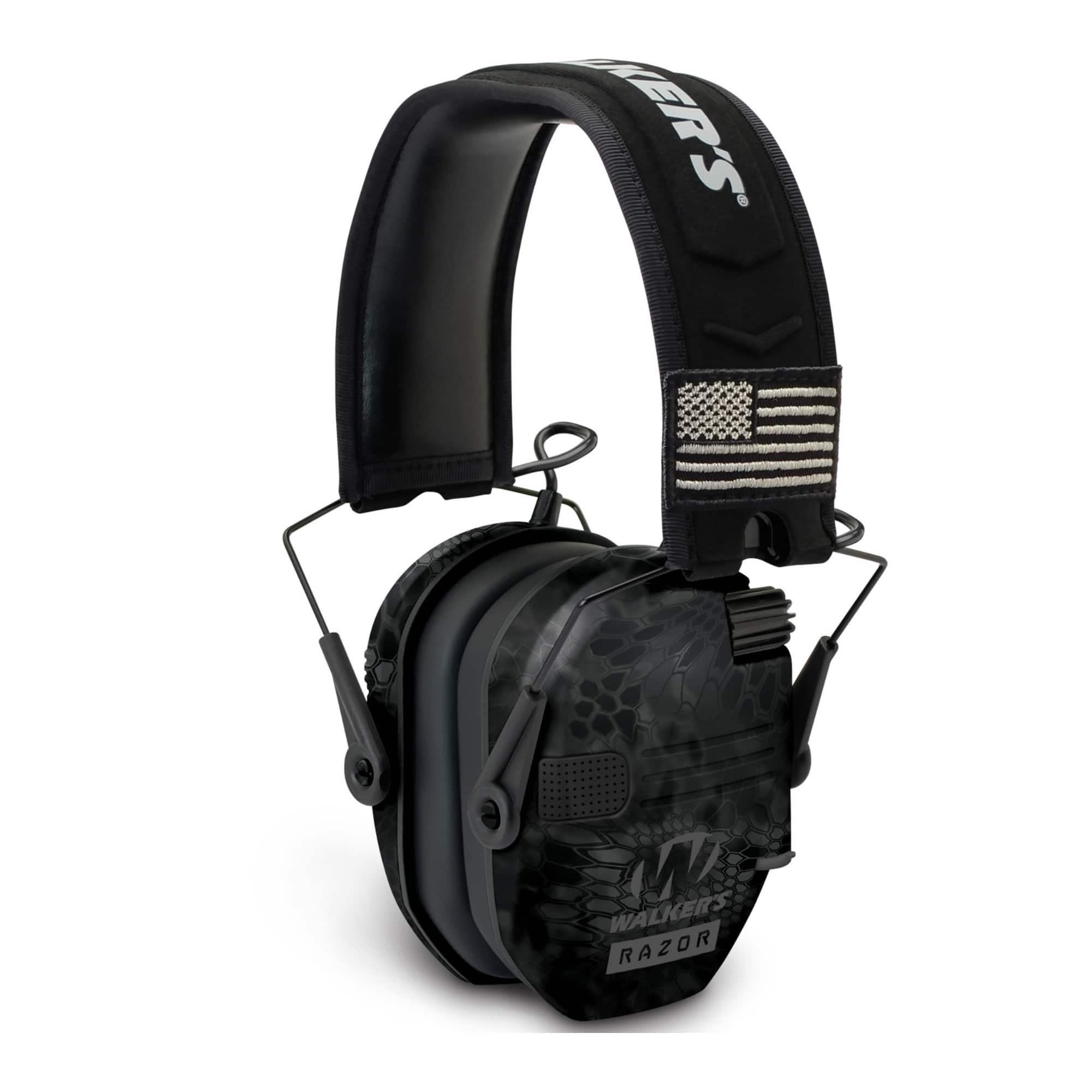 Walkers - Walker's Razor Patriot Series Ultra Low-Profile Electronic Muffs - Kryptek Camo