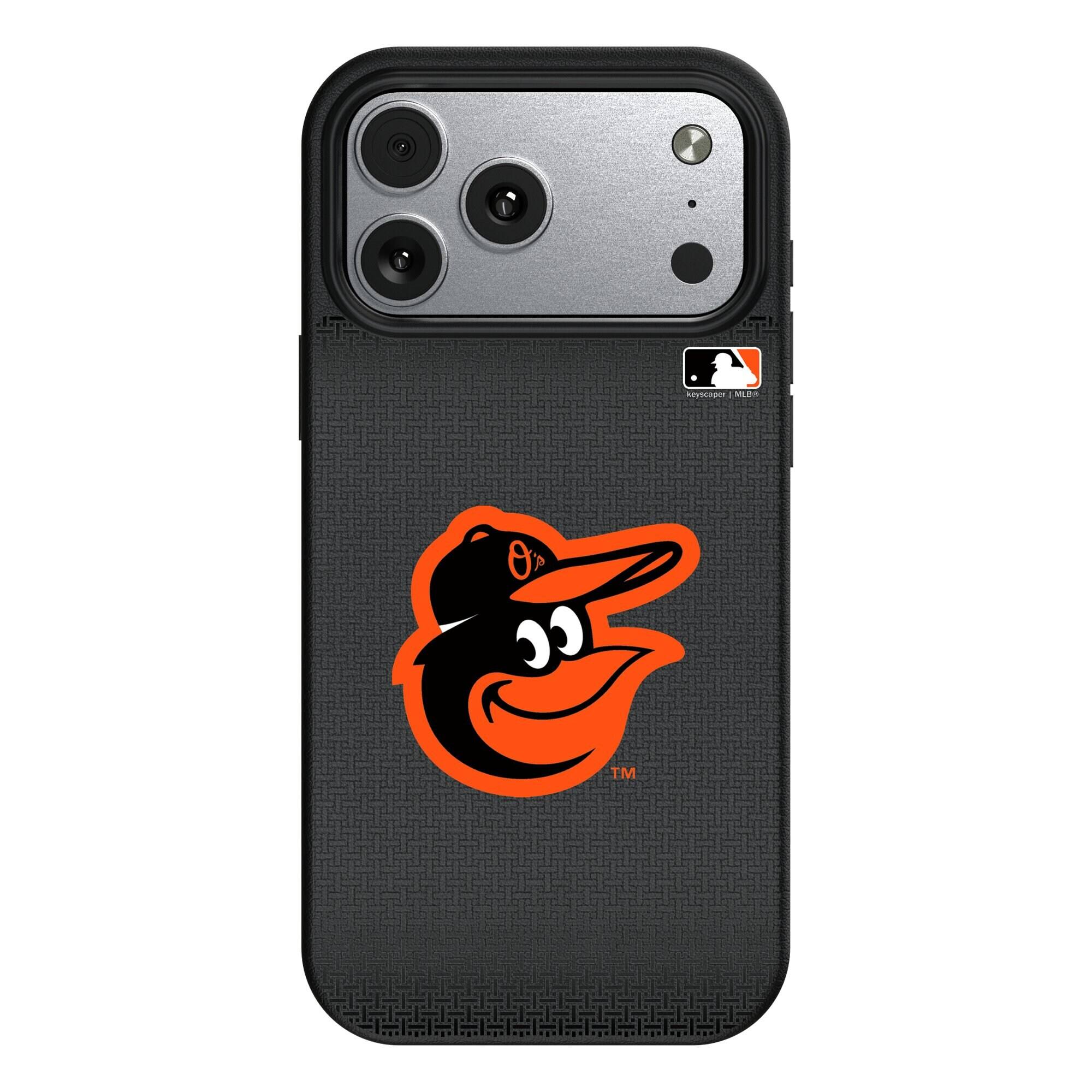 Keyscaper - MLB - Baltimore Orioles Linen Logo iPhone Magnetic Bump Case - 17 Pro - Black price history on PriceWatchPro