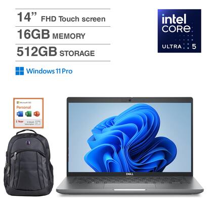 14" FHD Touch screen
16GB MEMORY
512GB STORAGE
intel CORE ULTRA 5
Windows 11 Pro
1 Year * Month Subscription
DELL