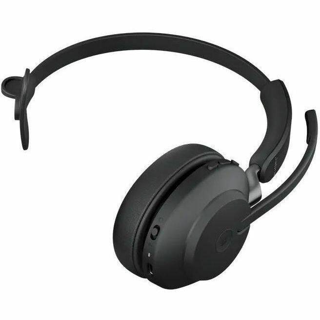 Alt View 3. Jabra - Jabra Evolve2 65 Headset - Microsoft Teams Certification - Mono - Wireless - Bluetooth - 98.4 ft - On-ear, Over-the-head - Black.