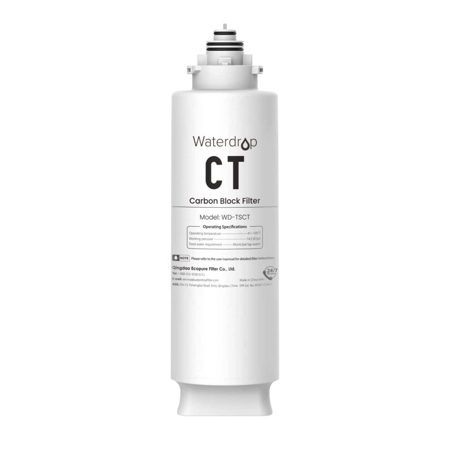TSCT Under Sink Water Filter, Replacement for Waterdrop TSU-W, TSC Under Sink Water Filter System - White