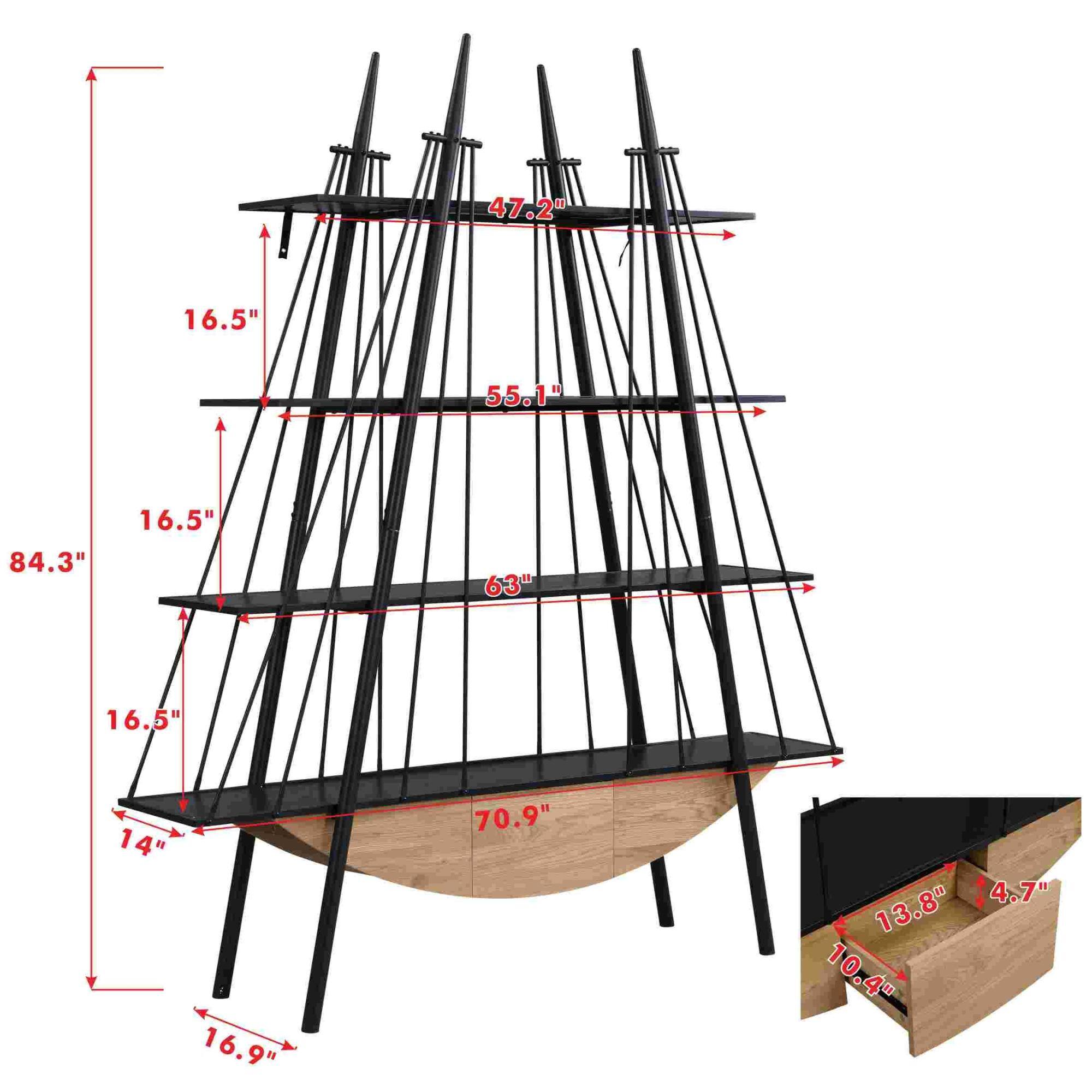 47.2"  
16.5"  
55.1"  
84.3"  
16.5"  
63"  
16.5"  
14"  
16.9"  
70.9"  
4.7"  
13.8"  
10.4"
