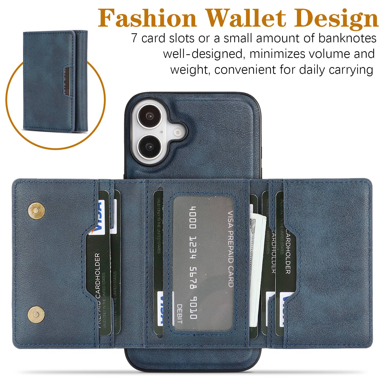 Fashion Wallet Design  
7 card slots or a small amount of banknotes well-designed, minimizes volume and weight, convenient for daily carrying  

CARDHOLDER  
UNITED STATES  
VALID ONLY IN THE UNITED STATES  
DEBIT  
4000 1234 5678 9010  
VISA PREPAID CARD  
CARDHOLDER  
UNITED STATES