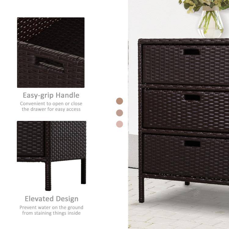 Easy-grip Handle  
Convenient to open or close the drawer for easy access

Elevated Design  
Prevent water on the ground from staining things inside