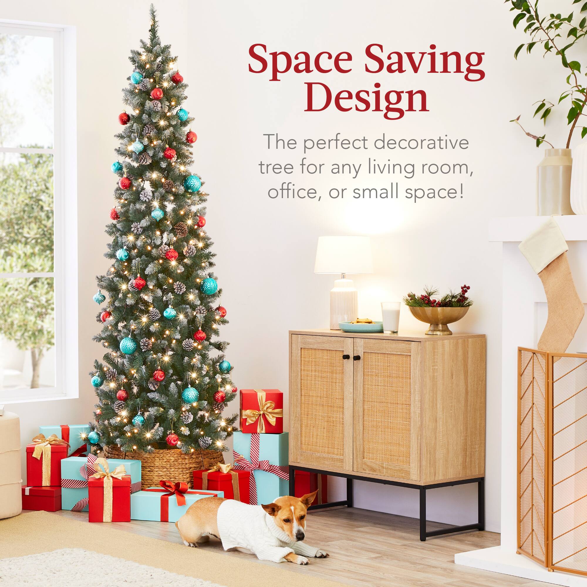 Space Saving Design: The perfect decorative tree for any living room, office, or small space!