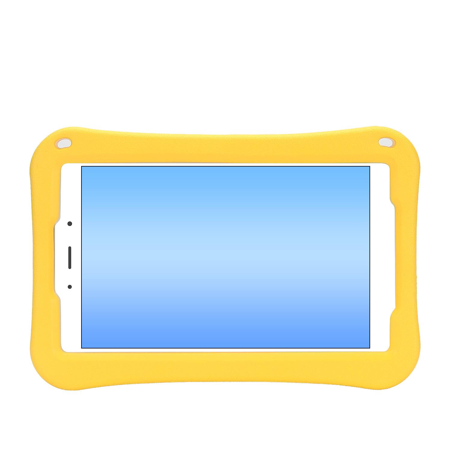 Alt View 1. Dteck - for Samsung Galaxy Tab A9 8.7" 2023 (SM-X110/X115) Rugged Case,Shockproof Heavy Duty EVA Cover with Rotating Stand - Yellow.
