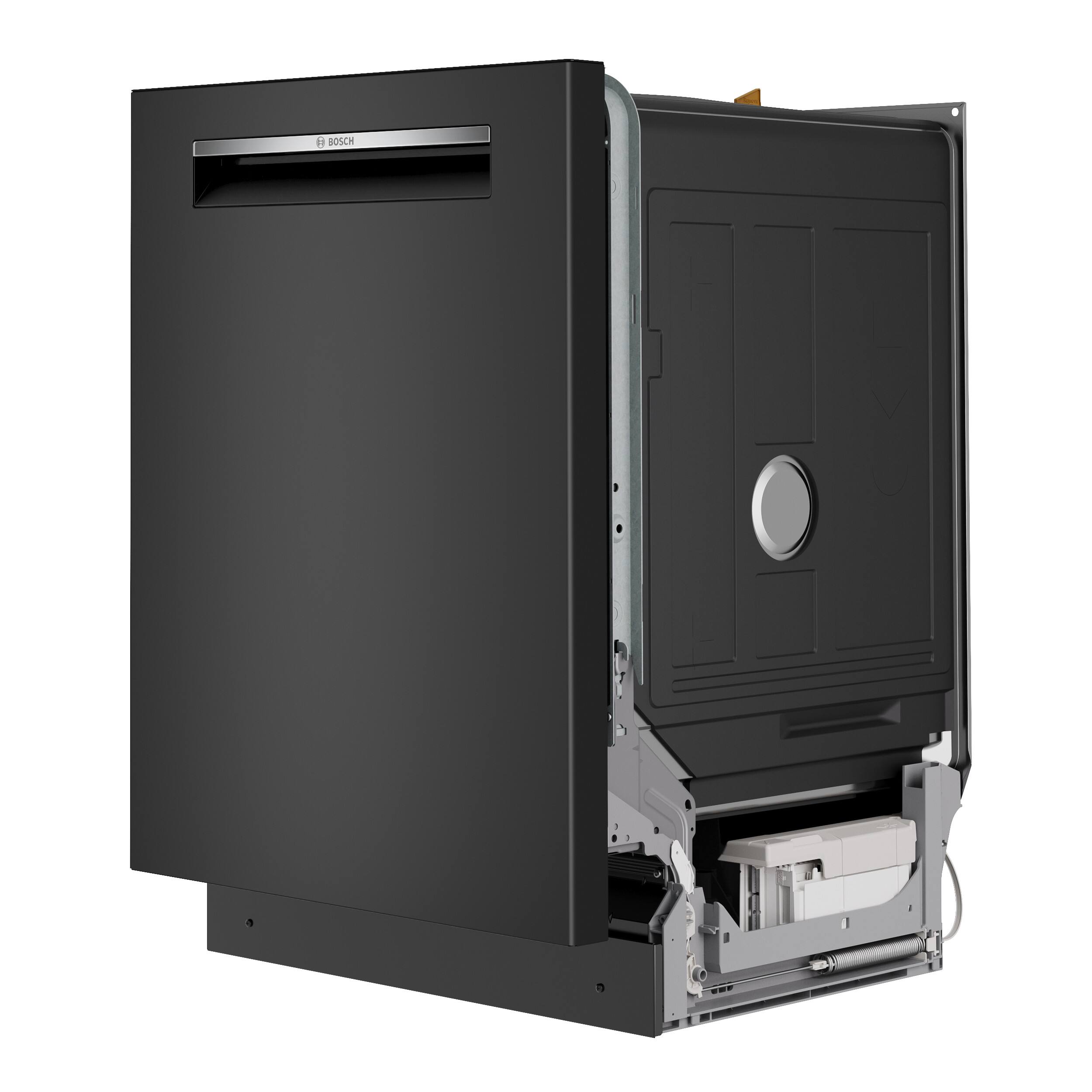 Alt View 3. Bosch - 300 Series 24" Top Control Smart Built-In Tub Dishwasher with 3rd Rack and Zone Wash, 46 dBA - Black.