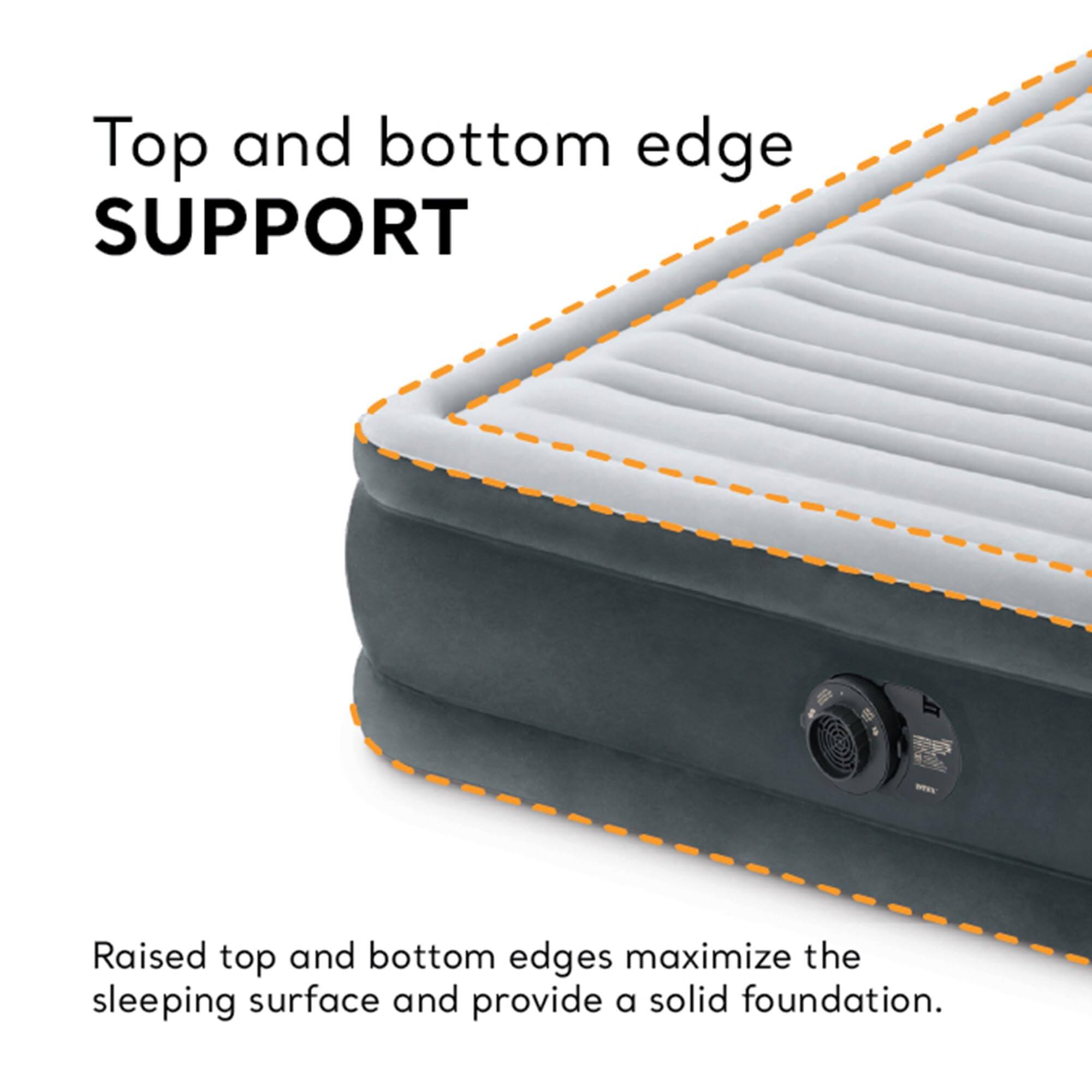 Top and bottom edge SUPPORT

Raised top and bottom edges maximize the sleeping surface and provide a solid foundation.
