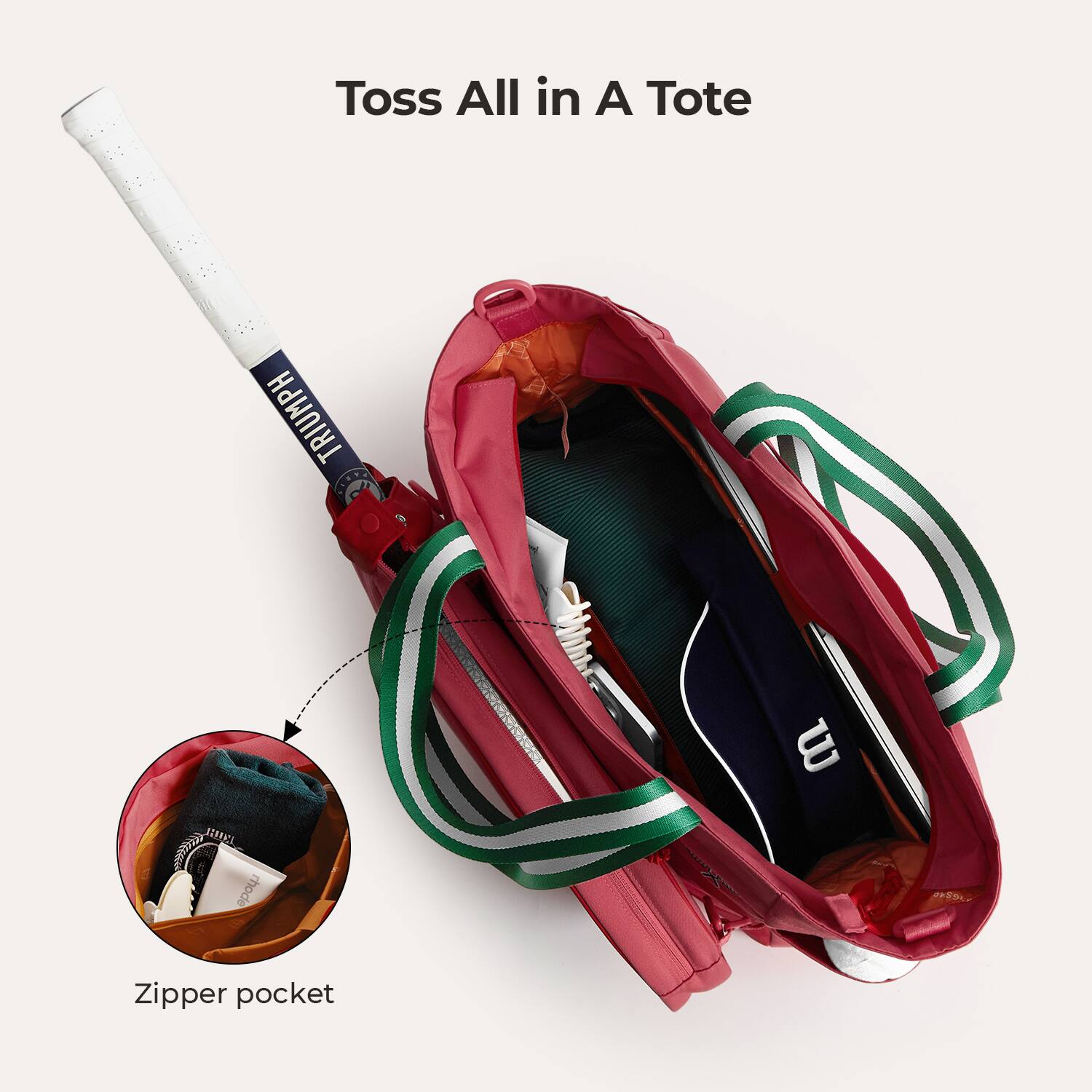 Toss All in A Tote

TRIUMPH

Zipper pocket